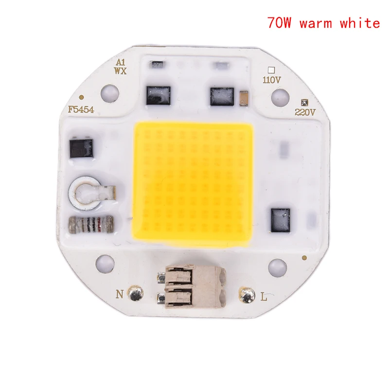 

220V 110V Quick Connect 50W 70W 1000W COB LED Chip for Spotlight Floodlight Integrated LED Light Beads Aluminum F5454 White Warm