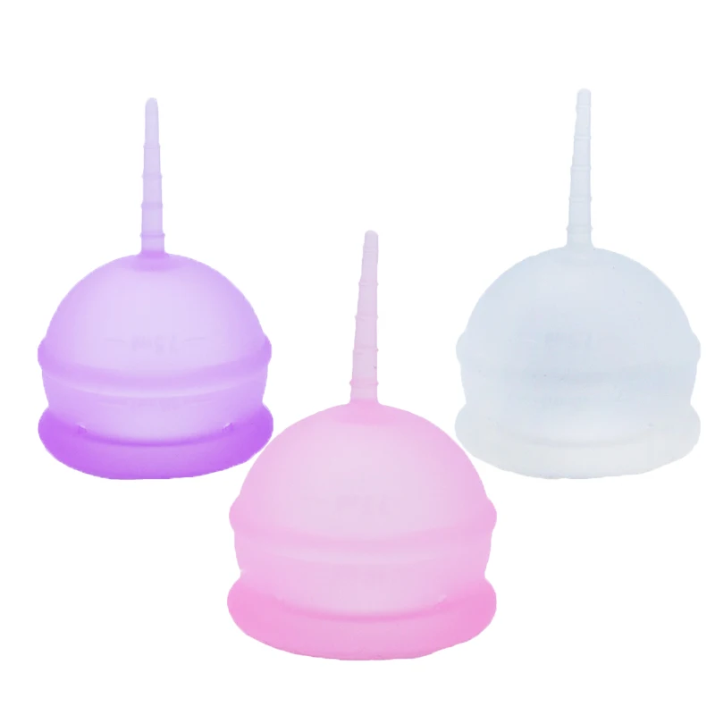 

Reusable Organic Copa Menstrual 100% Medical Silicone Menstrual Cup, Pink purple white blue