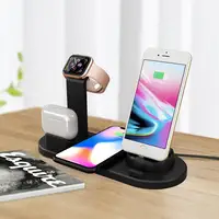 

Amazon top seller 2019 4in1 wireless charger and charger stand for iwatch charge multiple function charger station