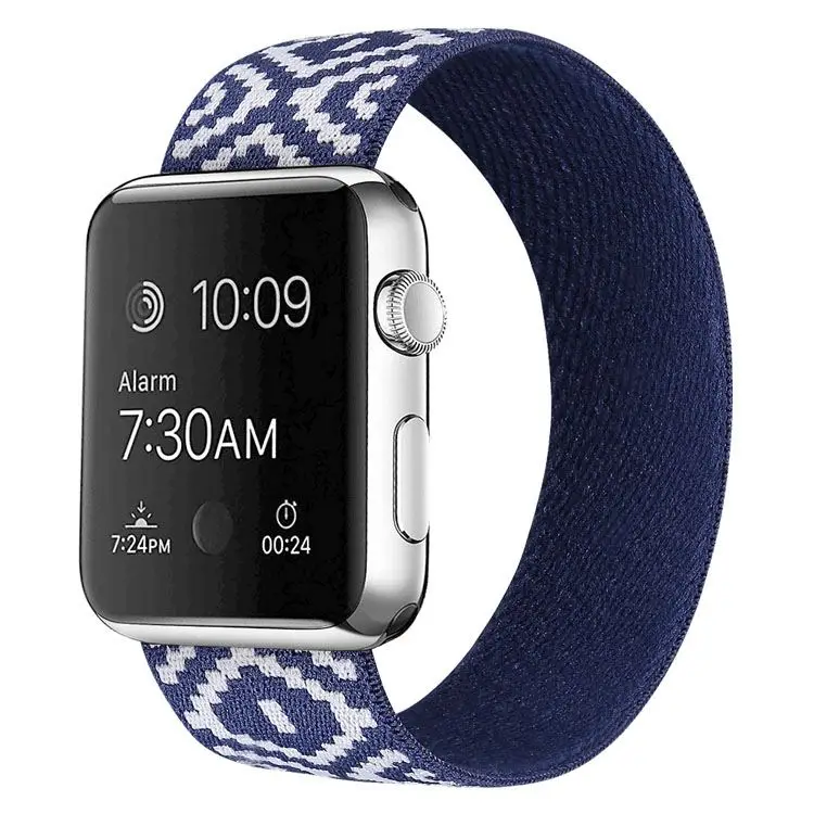 

SKYLET CL0043 High quality new nylon elastic braided solo loop watch bands for apple watch 6, Optional