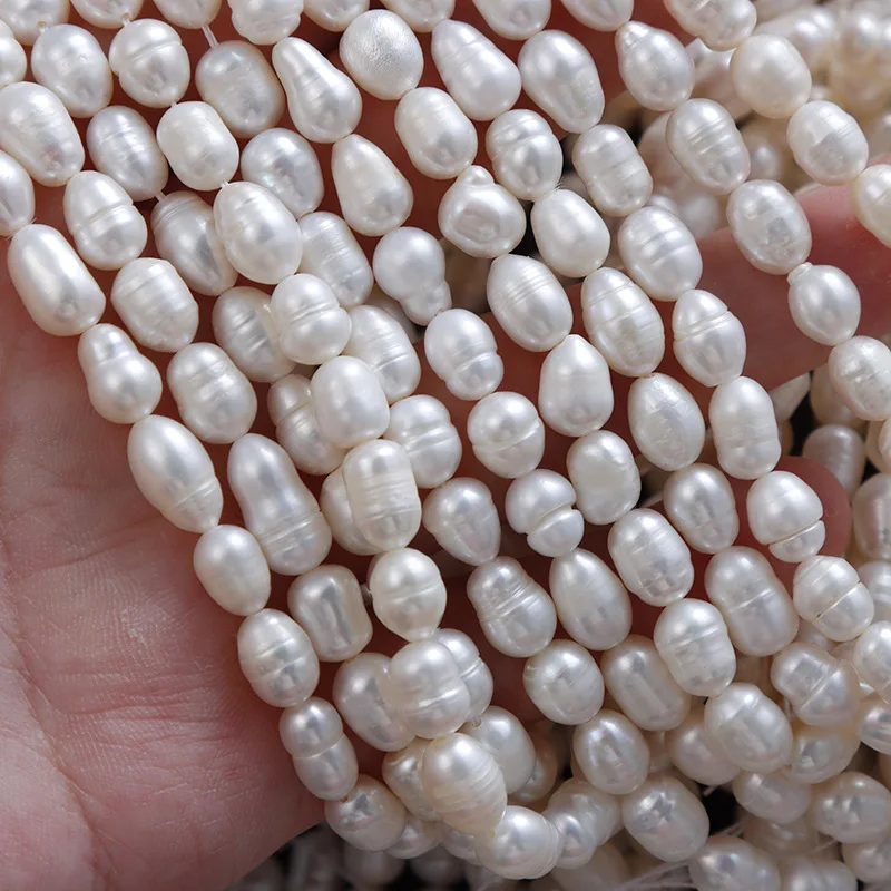 

Cheap 6mm higher cost performance natural baroque shape fresh water pearl strand for DIY jewelry making