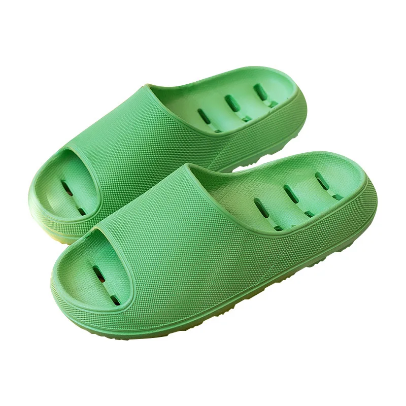 

wholesale 2022 summer ladies and man shoes solid color anti slip pvc flat unisex women and men beach slides slippers