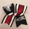 custom white red glitter cheer bows falcon hair accessories maker