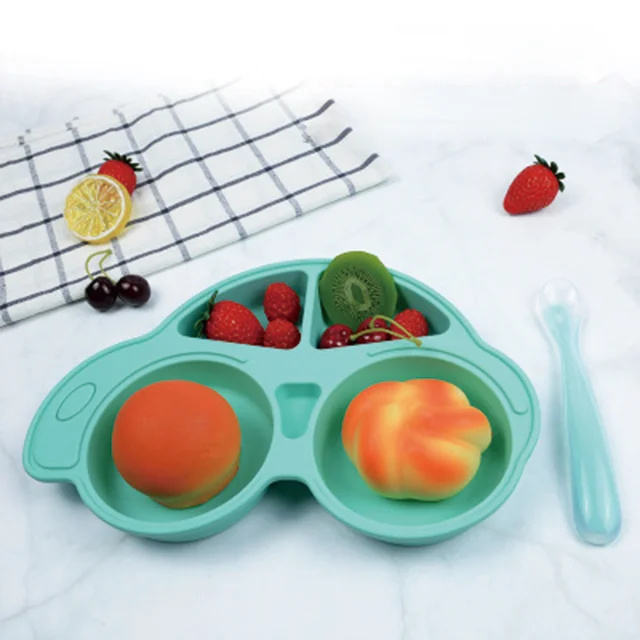 

baby Suction Divided Tableware Bowl bpa free Feeding Bowls And Plates Silicon Baby Plate