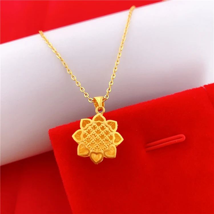 

Hd0200 24K Gold Plated Daisy Flower Necklace Silver Gold Plated Jewelry