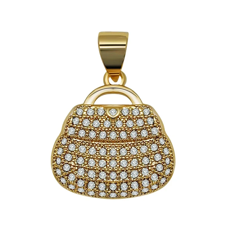 

Lotus Brazilian non tarnish jewelry 18k gold plated Handbag pendant Dongguan jewelry, Gold/silver