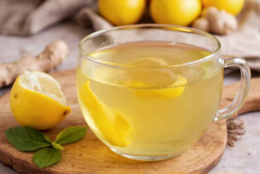 Comparison of honey ginger lemon tea with other common wellness beverages showing ingredient differences