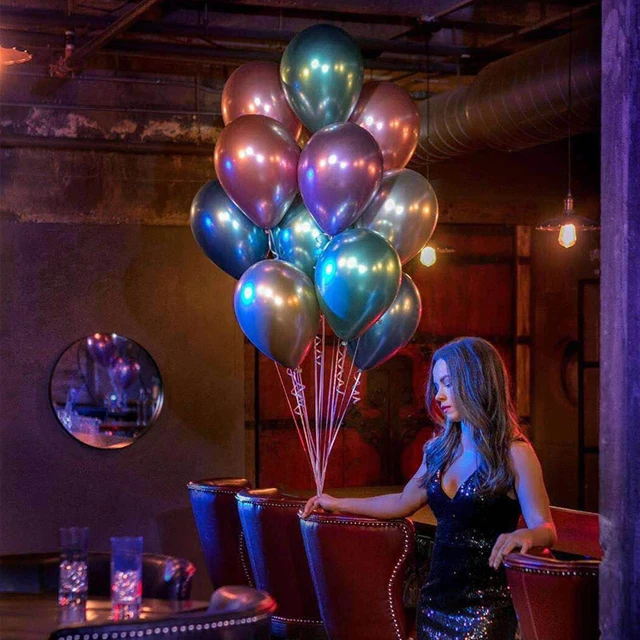 
12inch New Glossy Metal Pearl Latex Balloons Thick Chrome Metallic Colors Inflatable Air Balls Globos Birthday Party Decor 
