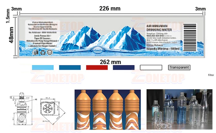 full set complete 500 ml automatic bottling ro pure water