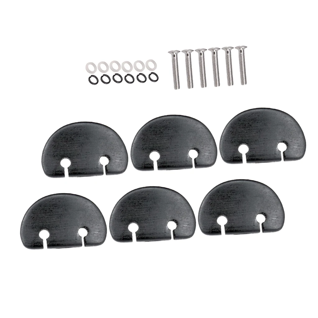 with Screws and Gaskets Pack of 12 Universal Guitar Tuner Machine Head Buttons Tuning Key Replacement White