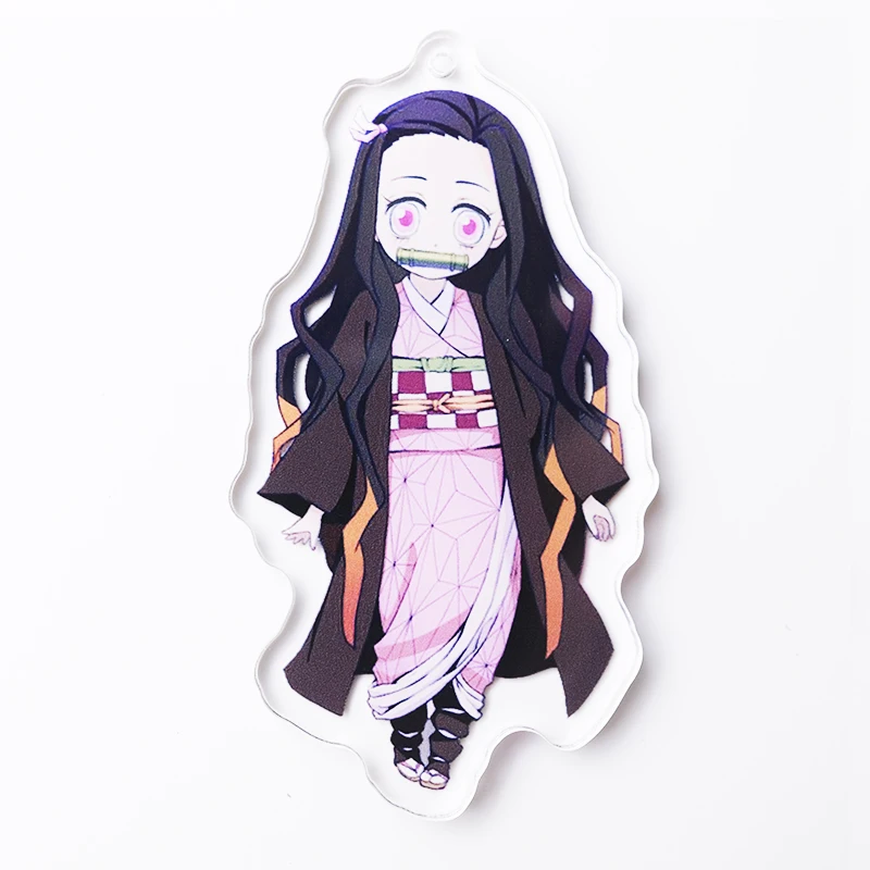 
NO MOQ eco-friendly custom made acrylic keychain holographic anime acrylic charm 