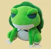 (Wholesale) Stuffed animal Super Soft Travel Frog Green Frog With Hat Toy, High Quality Stuffed Animal Green Travel frog Plush