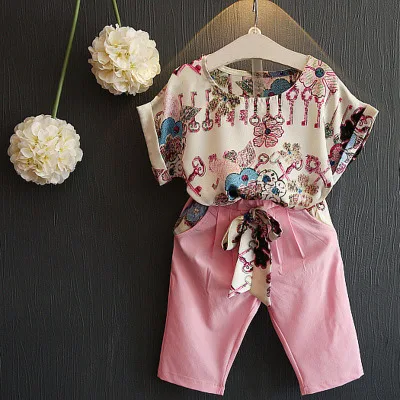 

Children clothing Hot sale summer cotton new fashion sprinting infant baby teen girl clothes for kids