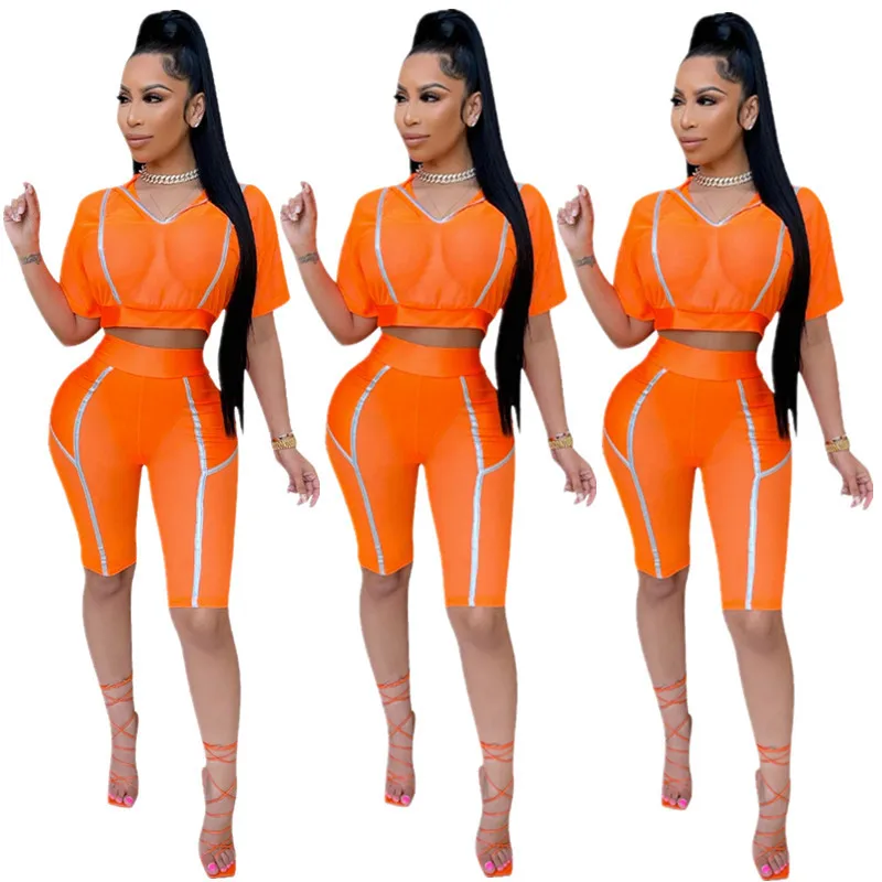 

2021 Summer Women Clothing Plain Plus Size Custom Logo Tracksuits 2 Piece Set Women Woman Set, Picture shows
