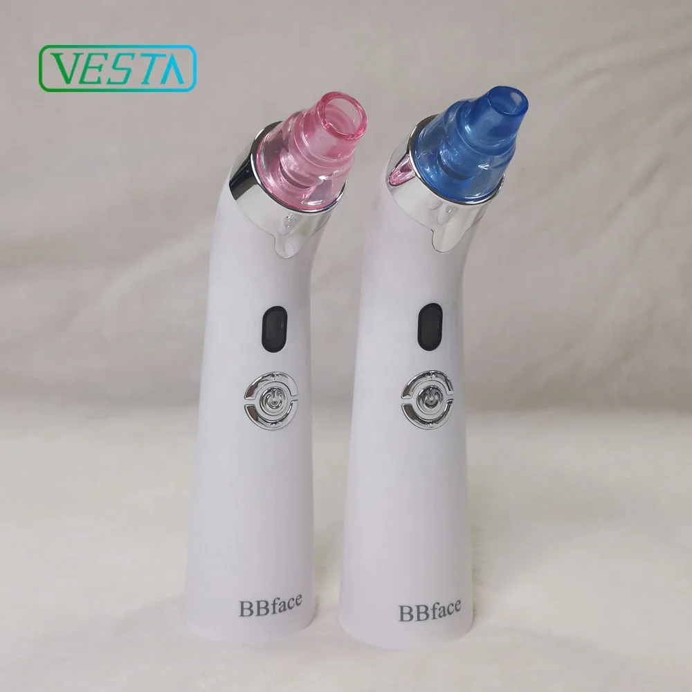 

new bbface#5 Vesta Handheld Electric Facial Pore Cleanser Blackhead Remover Vacuum Factory Price Blackhead Cleansing Vacuum, White