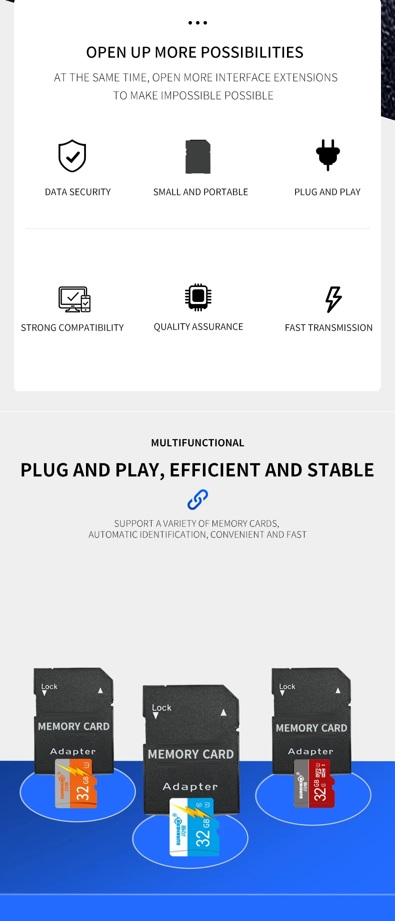 Factory Price Wholesale SD Card Adapter for Micro SD TF Memory Card - ANKUX.COM