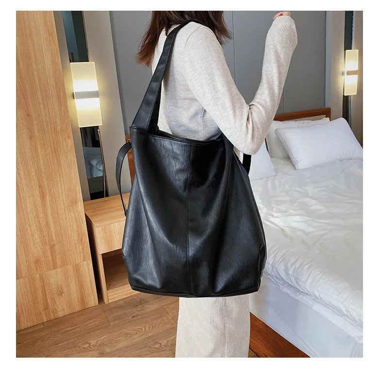 

2021 Fashion Large Capacity PU Leather Black Ladies Dinner Party Shoulder Bags Custom Women Shoulder Bag Handbags for Young Girl, Black, wihte, green