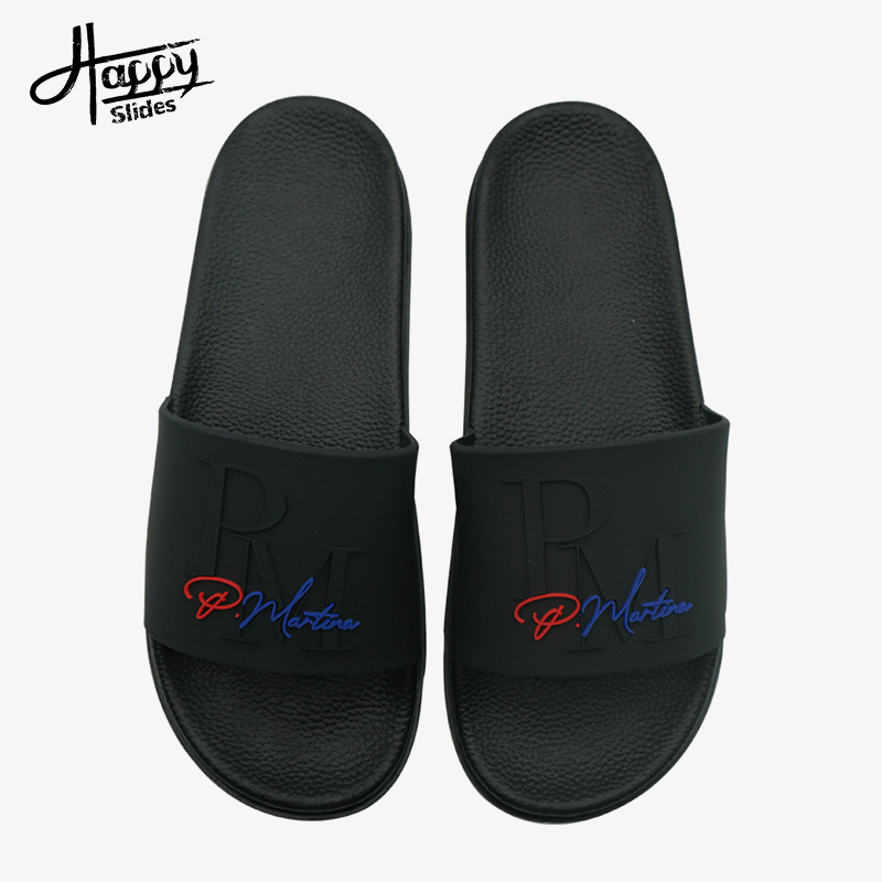 

Happyslides Wholesale Factory Price men custom slides with logo cheap slides slipper for men