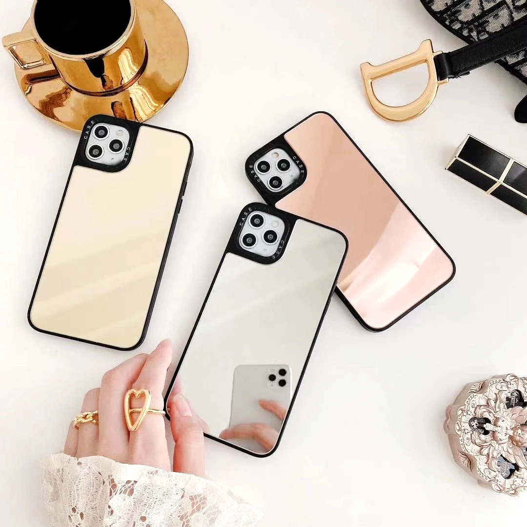

Customized Camera Lens LOGO Acrylic Phone Case for iPhone 12 11 Pro Max 7 8 Plus XS Makeup Mirror Mobile Phone Bags