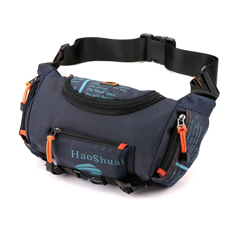 

WB067 Leisure outdoor sports Mens canvas waist bag large-capacity travel diagonal chest bag waterproof nurse fanny pack