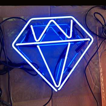 Neon letter lights