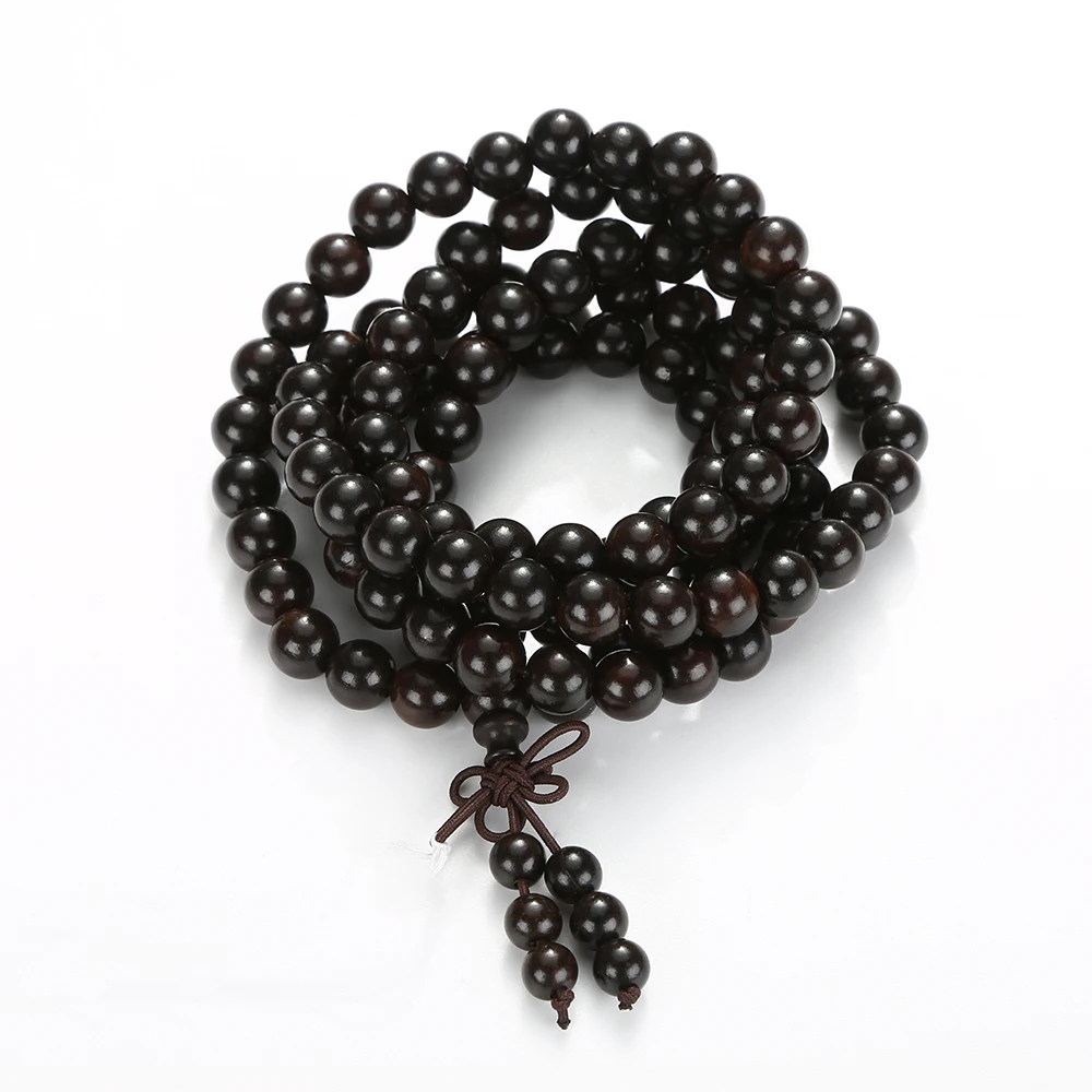 

Hot sale wholesale natural Brazilian ebony wood beads heart Buddha beads