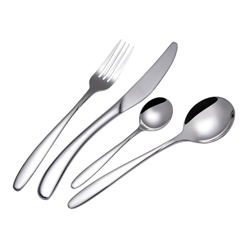 

Flatware Cutlery Set Silver Spoon Fork Knife Stainless Steel Silverware Set