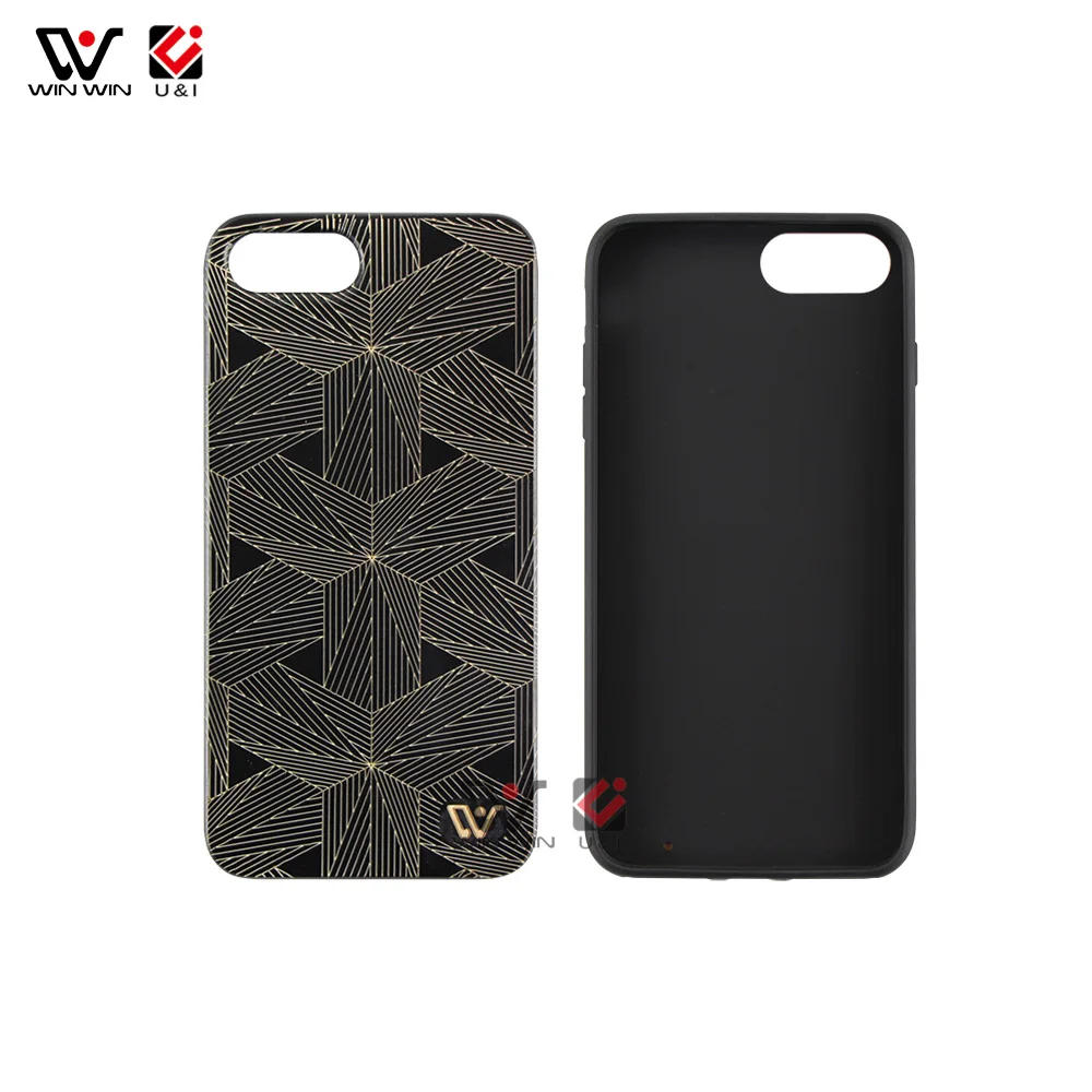 

Hot Products 3D Laser Engraving Black Wood Phone Covers For iPhone 6 7 8 Plus X, Customized