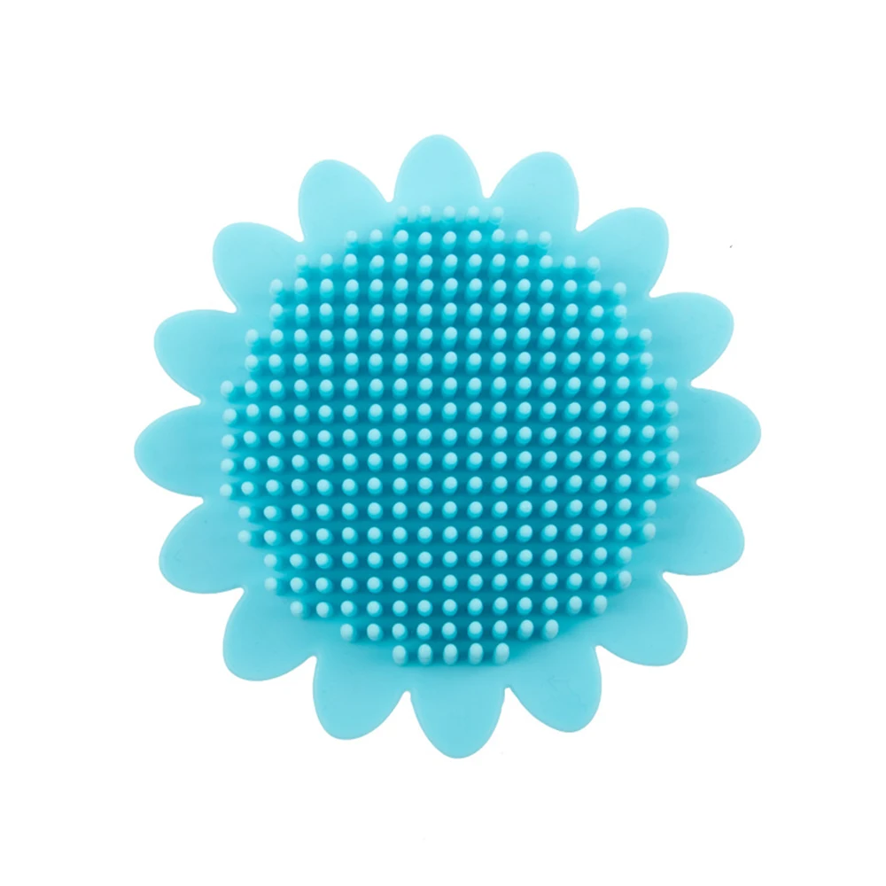 

Silicone Bath Brush Soft Tender Baby care Sunflower design, Customized accept