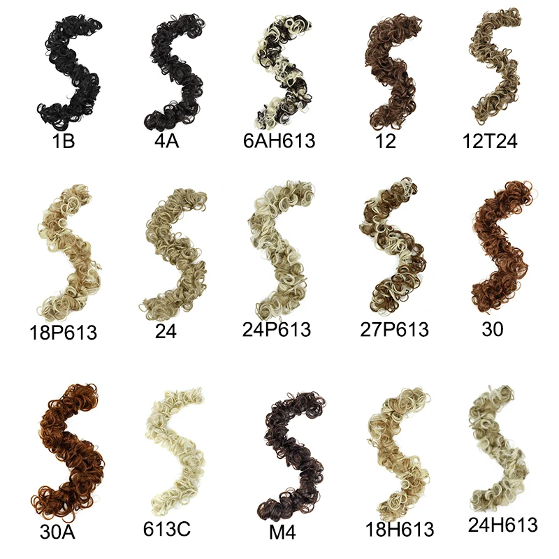 

32" Long Messy Bun Piece Christmas Hair Accessories Elastic Hair Ties Human Extensions, Many color for your choices