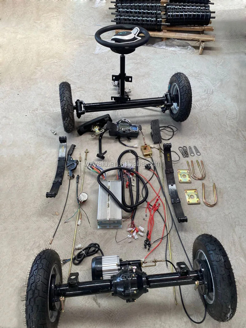 3000w 72v Electric Tricycle Motor Kit With Rear Bridge Front Axle