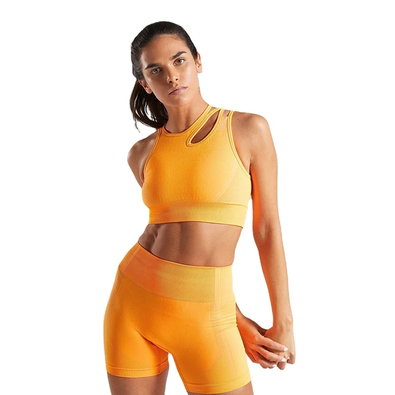 

Custom logo new shark yoga short sleeve set the same GYM sports fitness suit for women 2 piece yoga shorts set, Customized colors