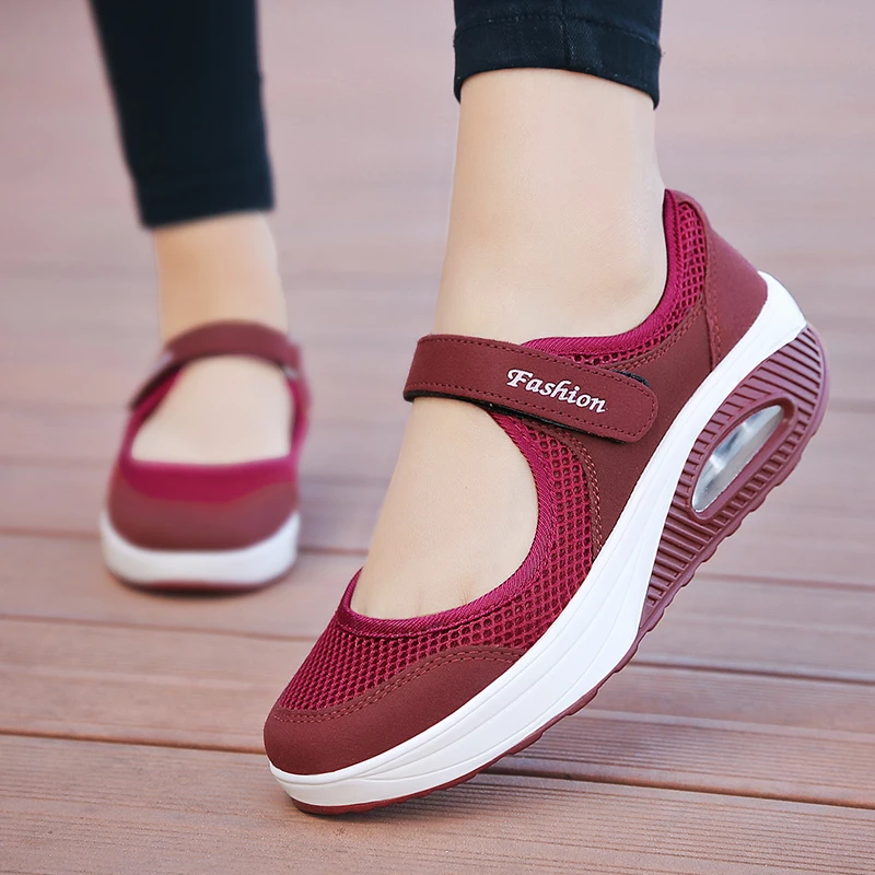 

2019 Summer Women Flat Platform Lazy Sneakers Woman Breathable Mesh Casual Shoes Moccasin Zapatos Mujer Ladies Boat Shoes