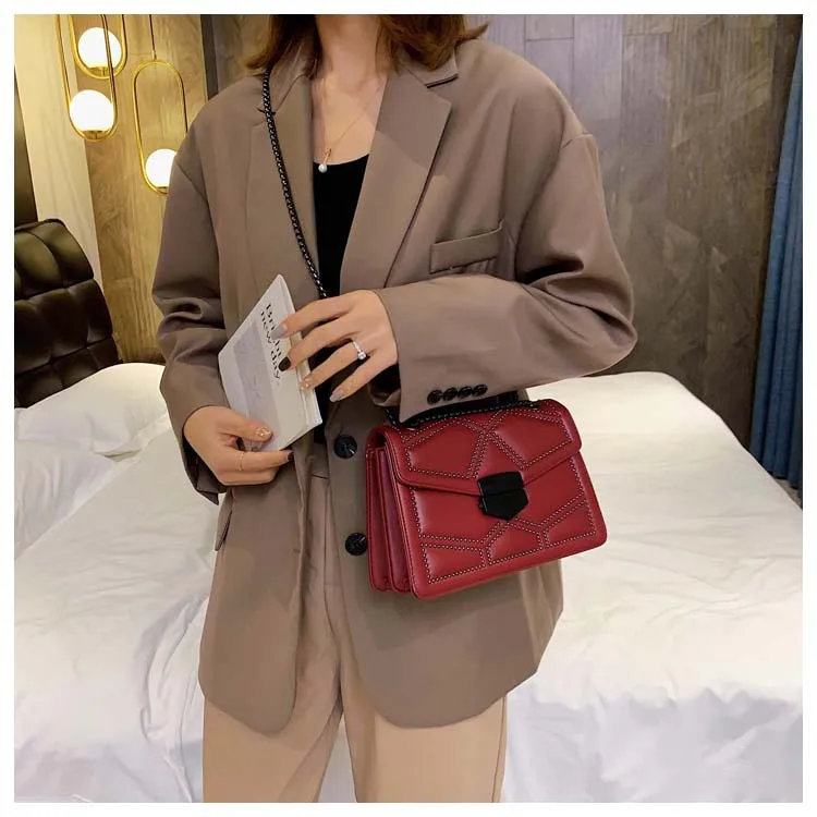 

Alibaba 2021 Wholesale bolsa feminina borse Unique Pu Leather Lady Shoulder Hand Bag Shopping Messenger Bags Handbag Women Purse, 6 colours