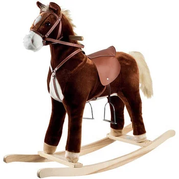 happy trails plush walking horse with wheels and footrests