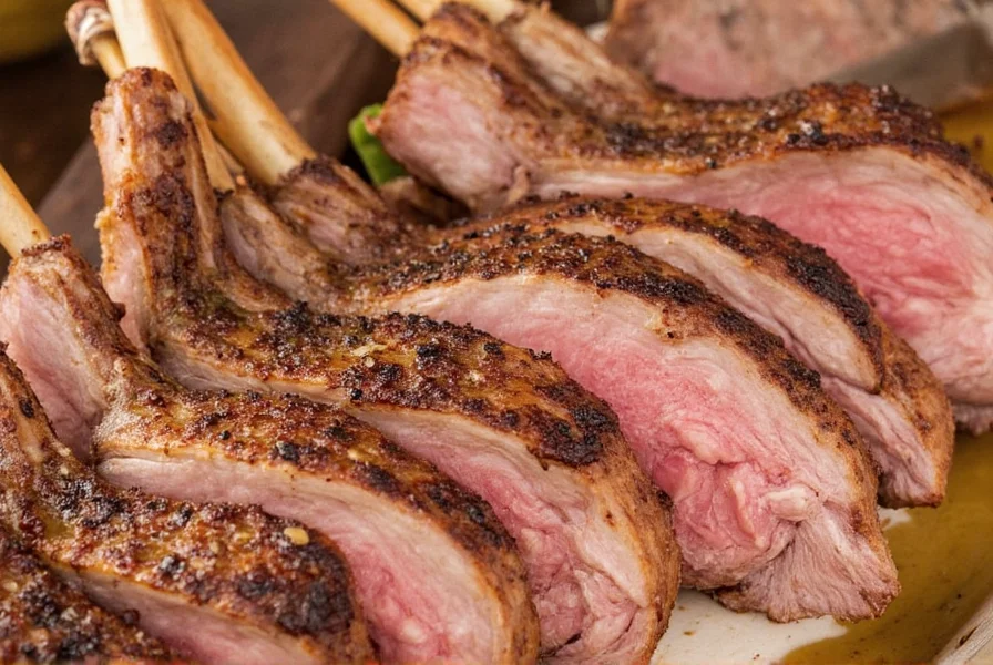 Plated Roast Lamb with Herbs and Vegetables