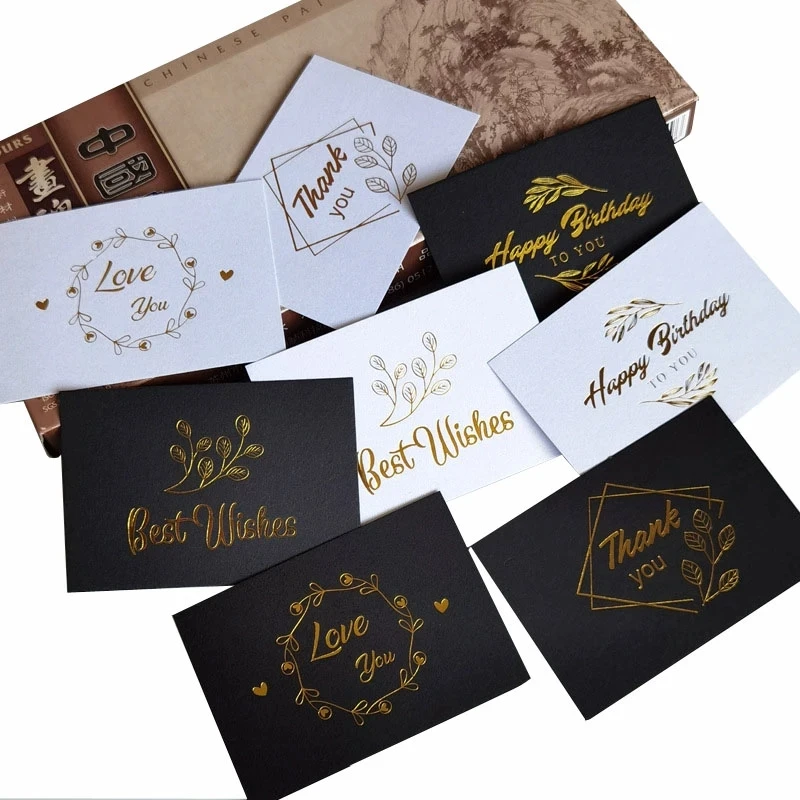 Custom Luxury Metallic Foil Logo Small Business Bronzing Single Page