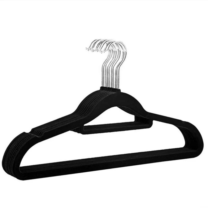 

Hot Sales Bathroom Organizer Coat Hangers Black Clothes Hanger