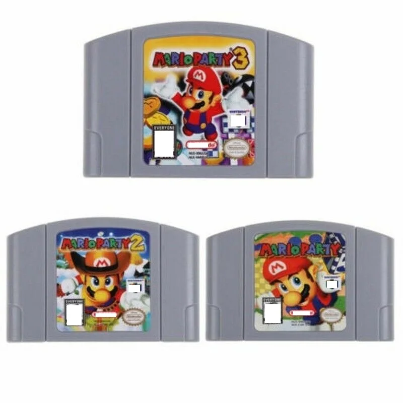

Free Shipping NTSC Mario Party 1 2 3 Video Game Cartridge Console Card USA EUR Version For N64, Colorful