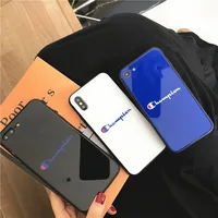 

Tide brand champion tri-color glass phone case for iphone 6 6s 7 7p 8 8p phone case for iphone x xr xsmax cell phone case