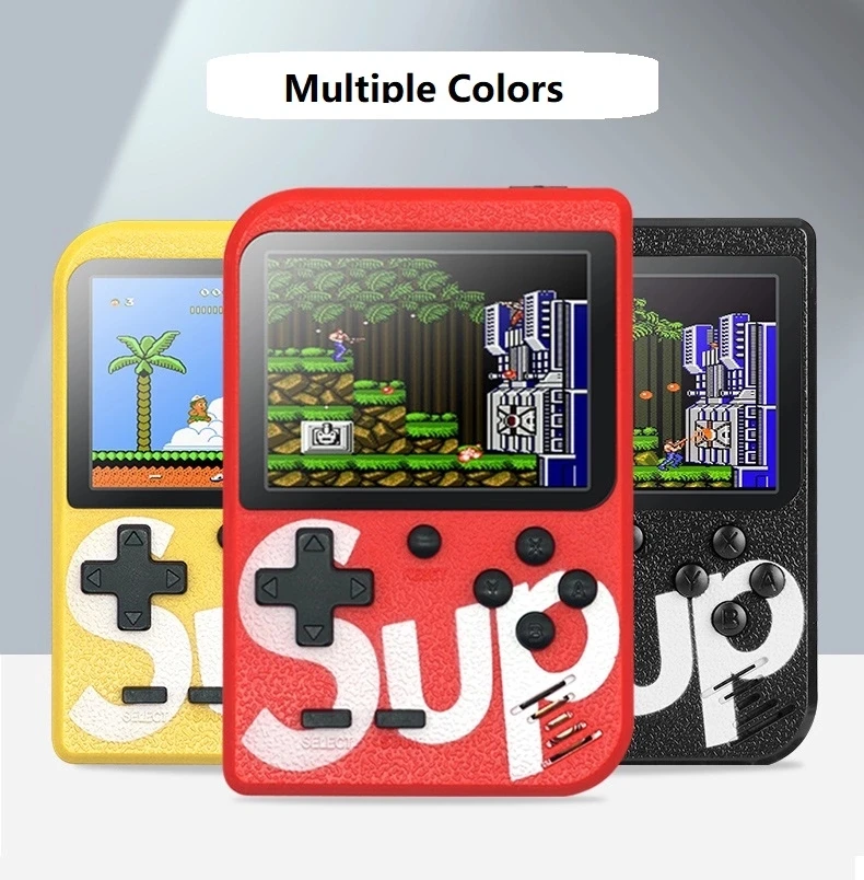 

Handheld Mini SUP 8 Bit Retro game console in box 400 in 1 handheld video game player boy, Blue / black / red / white / yellow