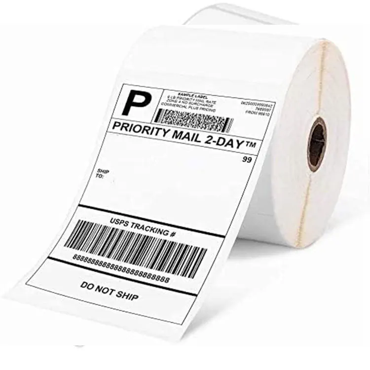 

Factory Wholesale 4*6 Labels Thermal Sticker A6 Paper Shipping 4x6 Direct Thermal Label Roll