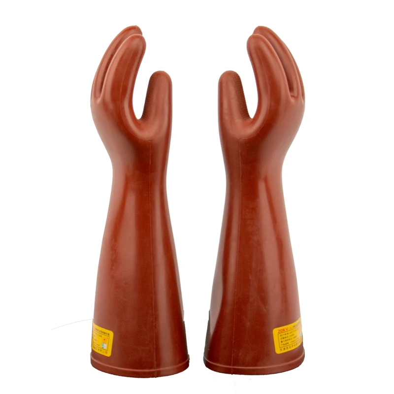 

China products high voltage resistance Safety Electrical Protective Gloves 25kv  rubber insulating gloves