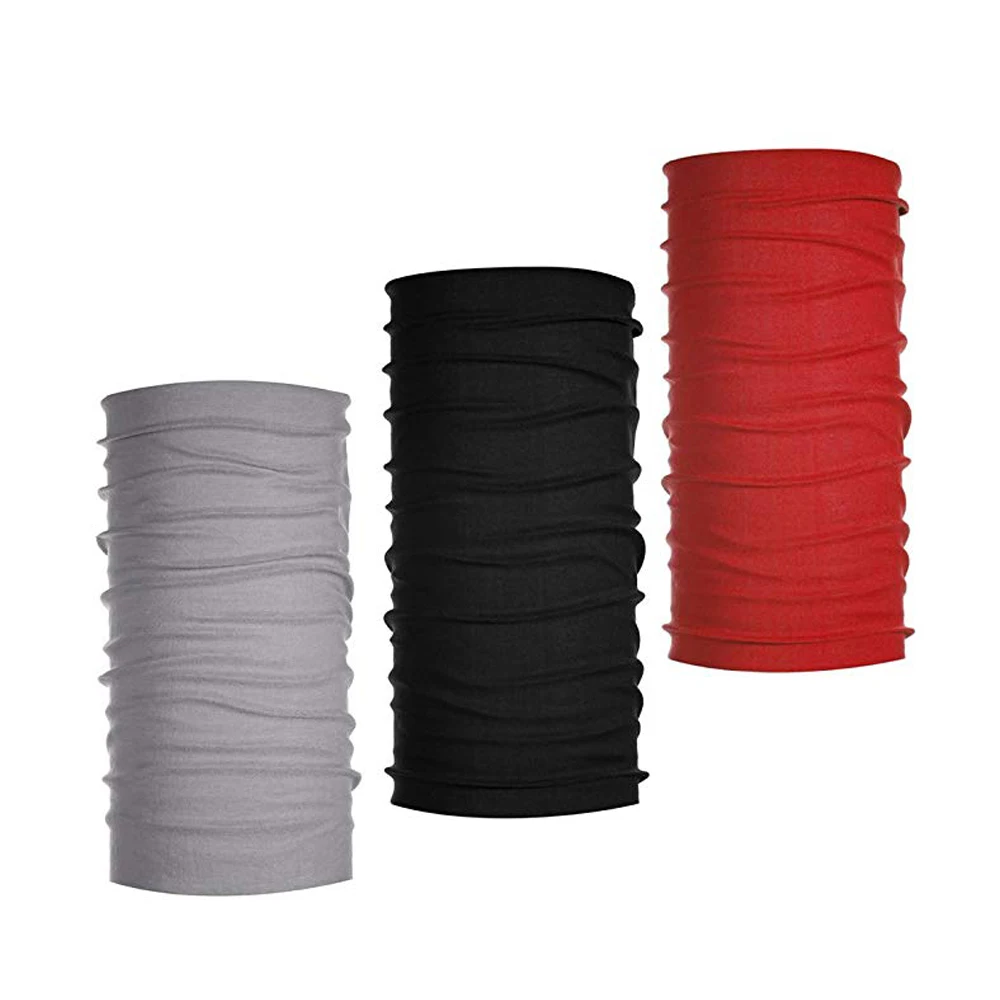 

Wholesale upf50 plain solid color white recycled polyester headwear motorcycle fishing buffs neck gaiter premium quality