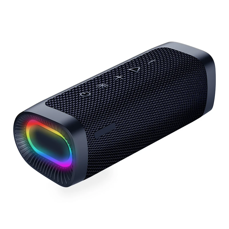 

2022 New Design Portable RGB Light Bluetooth Speaker Colorful Lights Heavy Bass Wireless Speakers Waterproof Outdoor, Black, red, blue