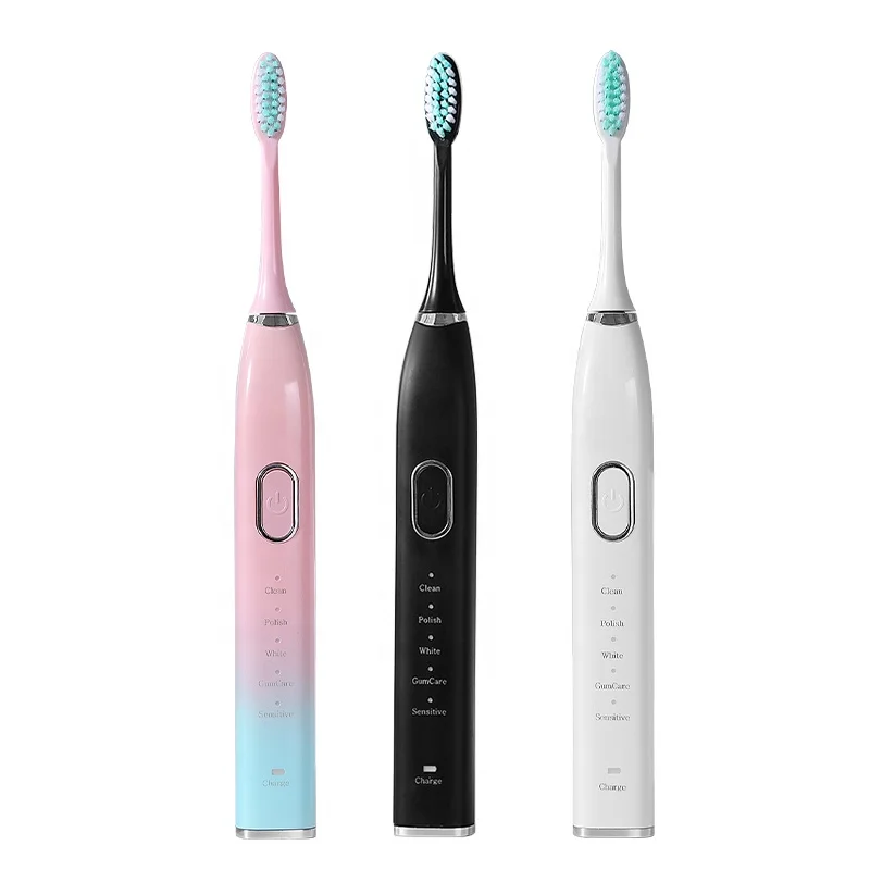 

Amazon hochwertige erwachsene Ultraschall weiche elektrische Zahnbrste tragbare Schall elektrische Zahnbrste, White/pink/blue
