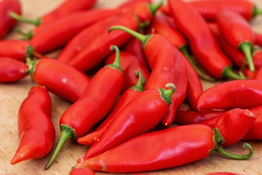 Toasting Red Serrano Chilies in a Pan