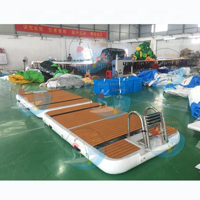 

Water Play Equipment Platform Inflatable Floating Sea Boat Docks, Swim Platform Water Jet Ski Air Dock, Customized color