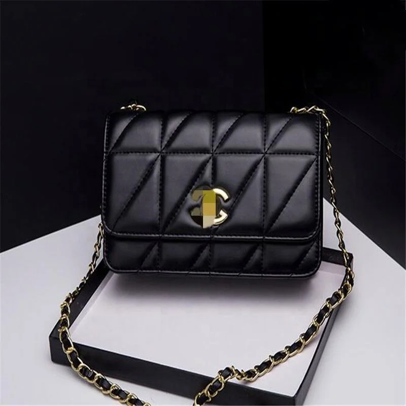 

Fashion Leather Women Chain Custom Logo Handbags, Black/white