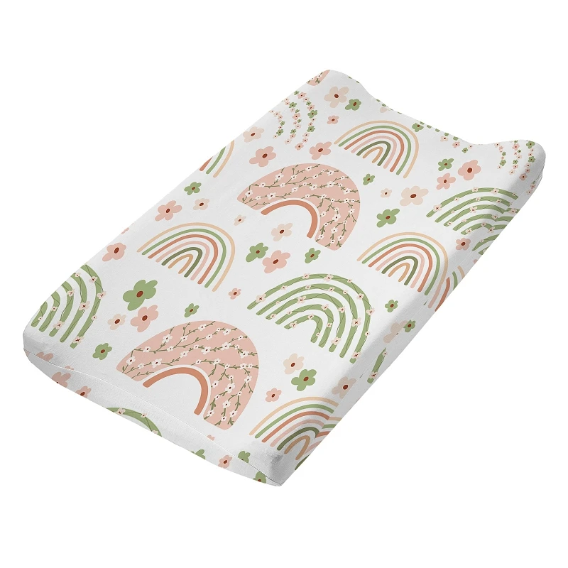 

10 styles 80*42cm cartoon dinosaur rainbow floral printed baby Changing Pad cover M721